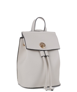 Fashion Convertible Drawstring Backpack 87646 BEIGE